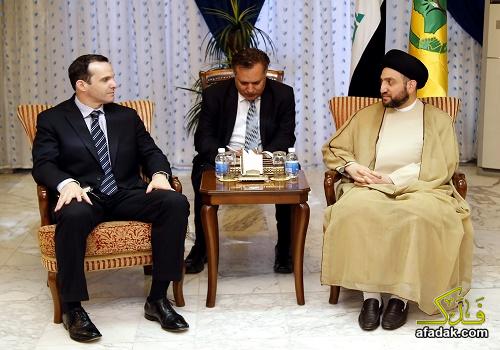 السيد عمار الحكيم خلال لقائه مساعد نائب وزير الخارجية الأمريكي بريت ماكورك