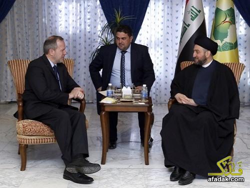 السيد عمار الحكيم خلال استقباله رئيس المنظمة الدولية للهجرة في العراق توماس لوثر فايس